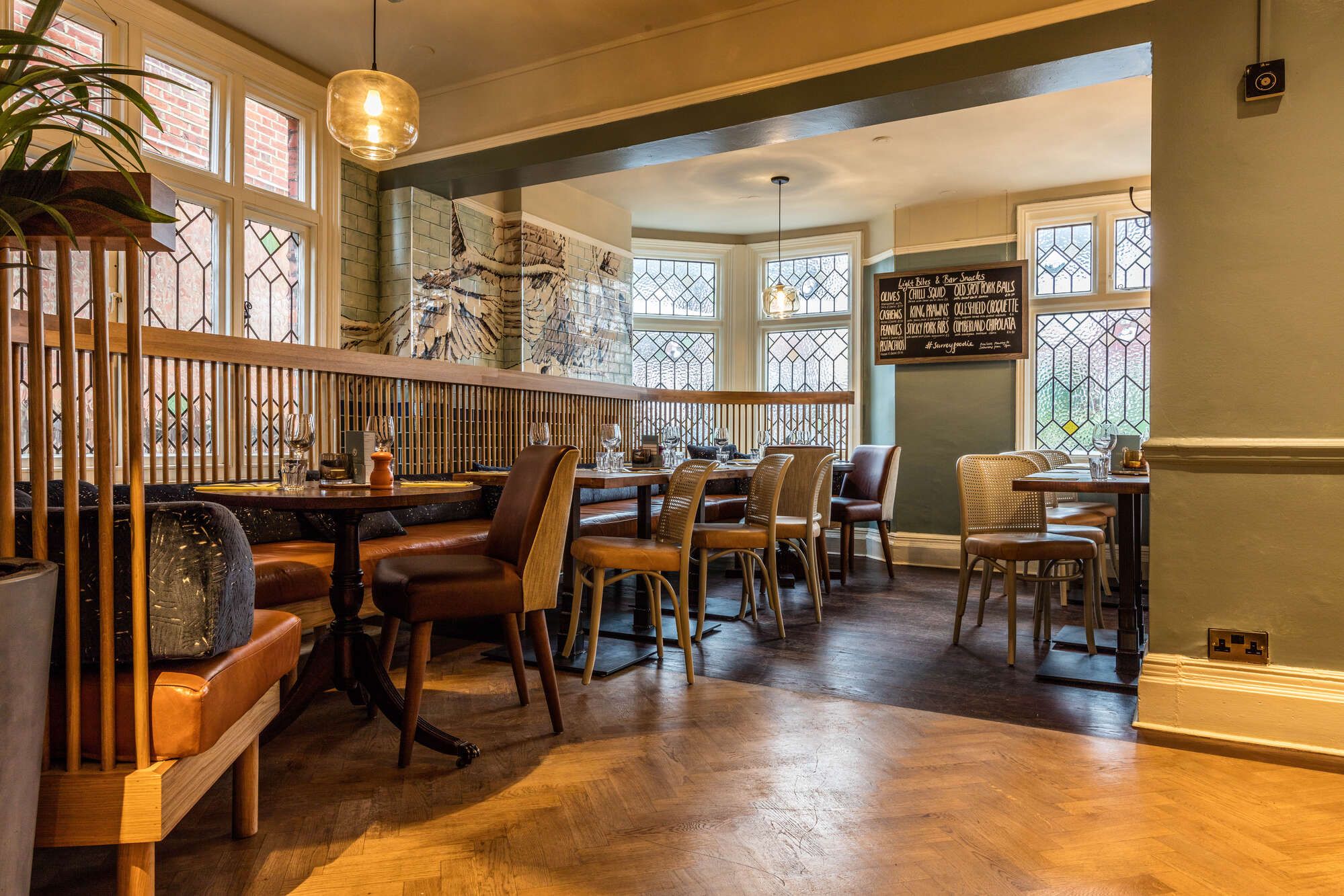 Cosy interiors of The Swan, Walton-on-Thames