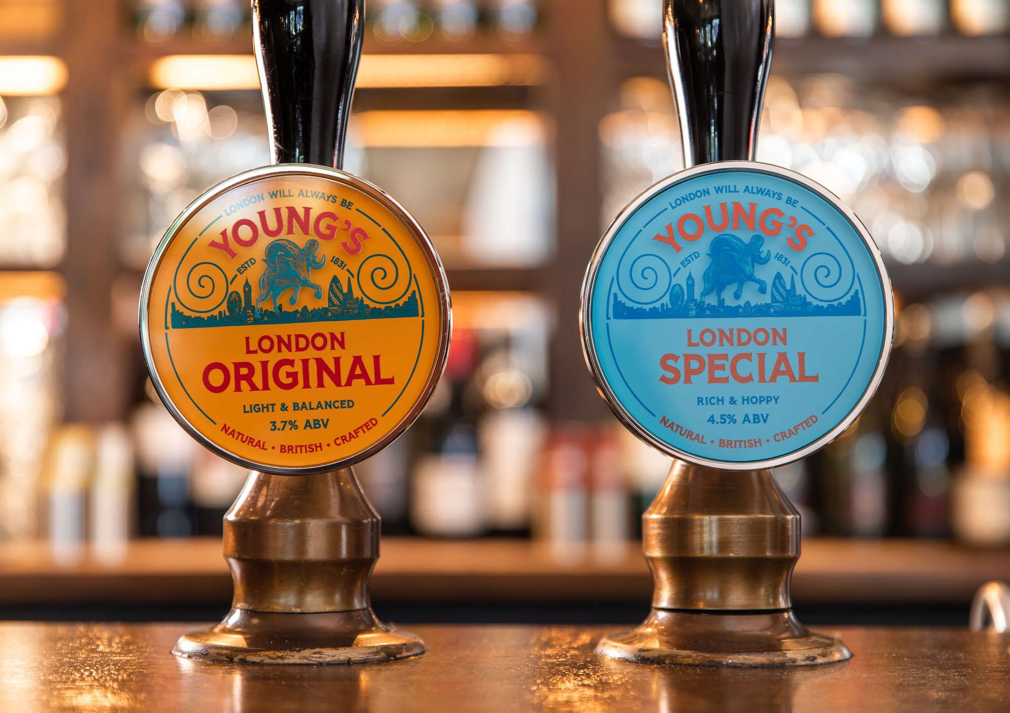 Young's London Original and Young's London Special on tap