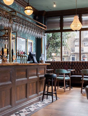 Interior of the Castle pub in Islington