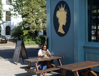 Street side tables outside the Duchess of Kent