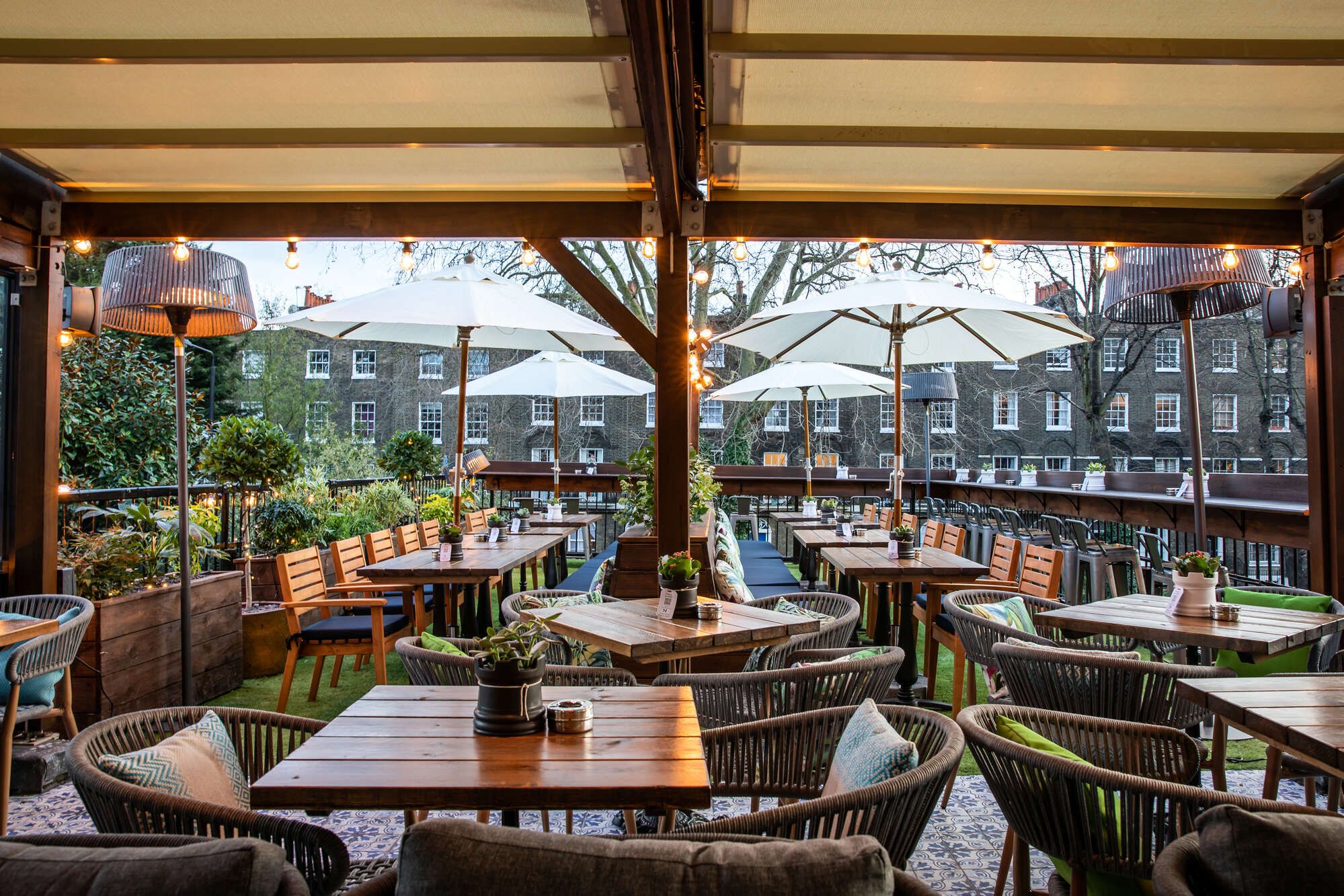 Roof terrace on top of the Castle, Islington