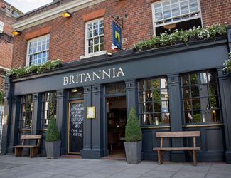 Exterior of The Britannia pub in Kensington
