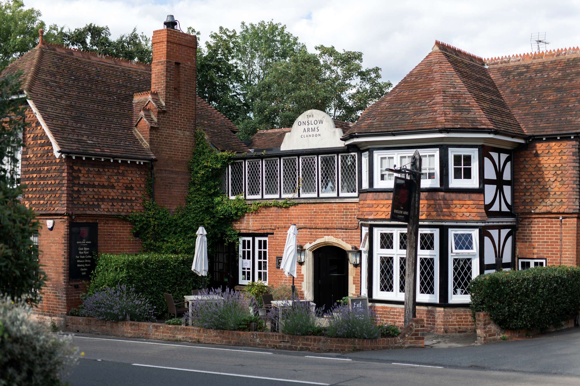 Exterior of the Onslow Arms, Clandon Surrey