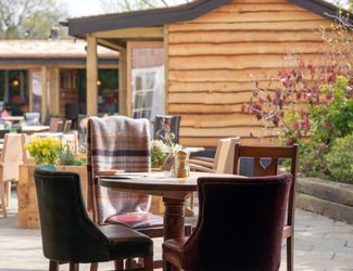 Cosy garden at The Chequers, Walton on the Hill