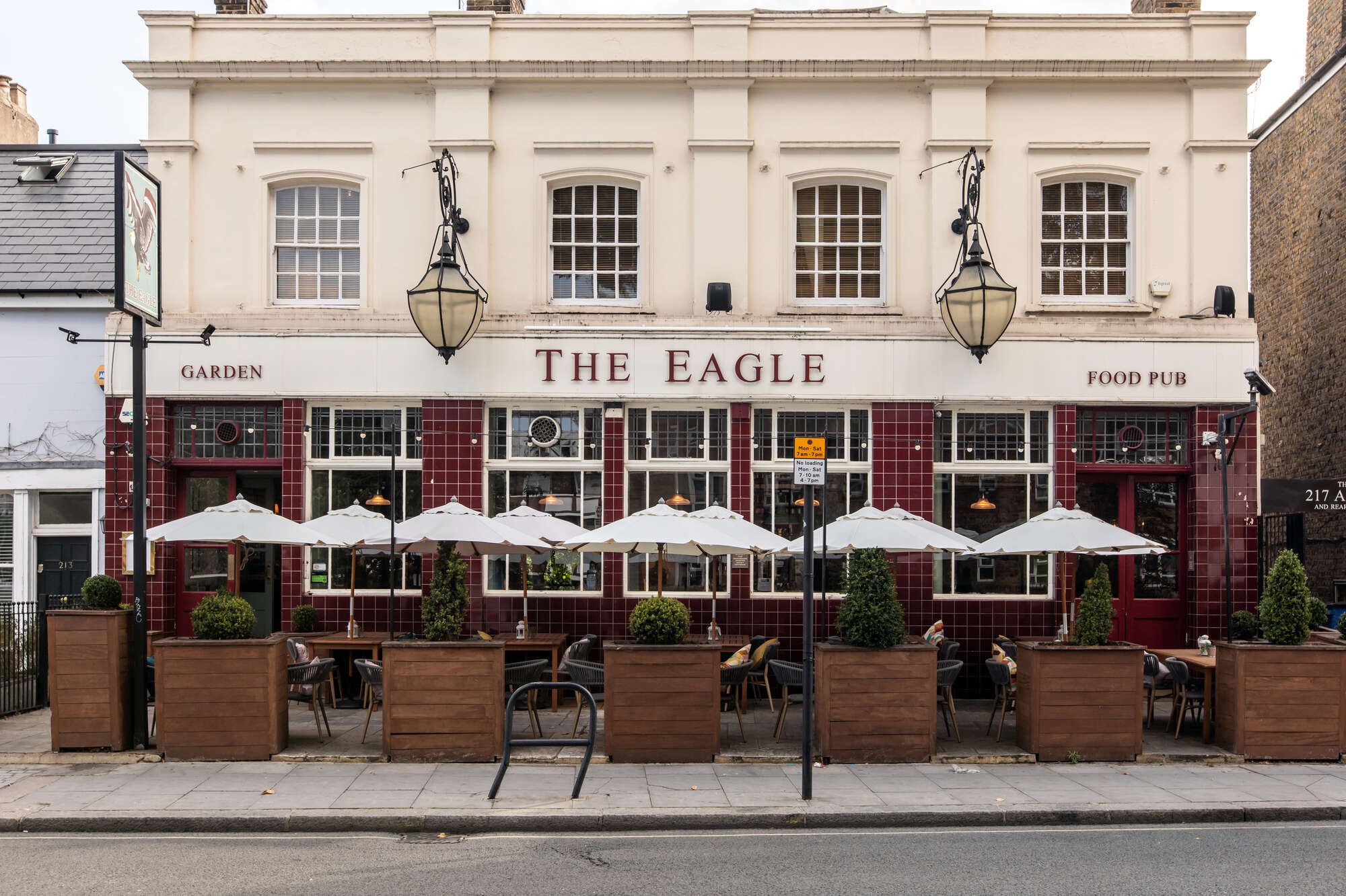 Exterior of The Eagle pub