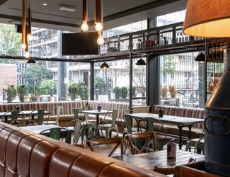Interior of The Grocer pub in Spitalfields
