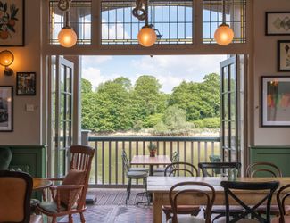 Views over the River Thames from the White Hart pub in Barnes